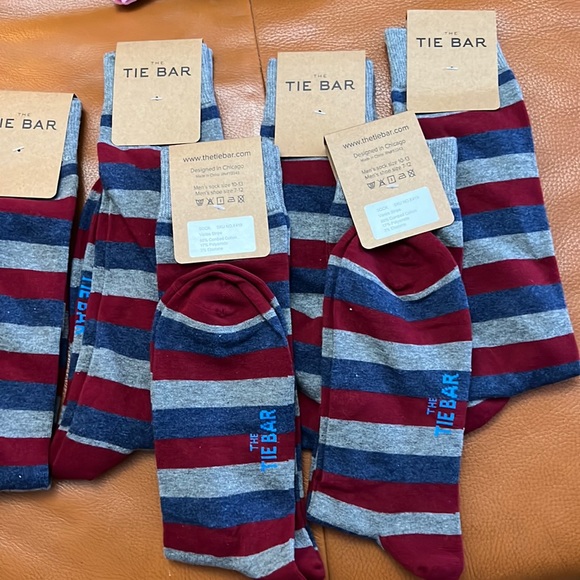 NWT The TIE BAR Lot of 6 Pairs Men's Dress Socks mens socks size 10-13 - Picture 2 of 3
